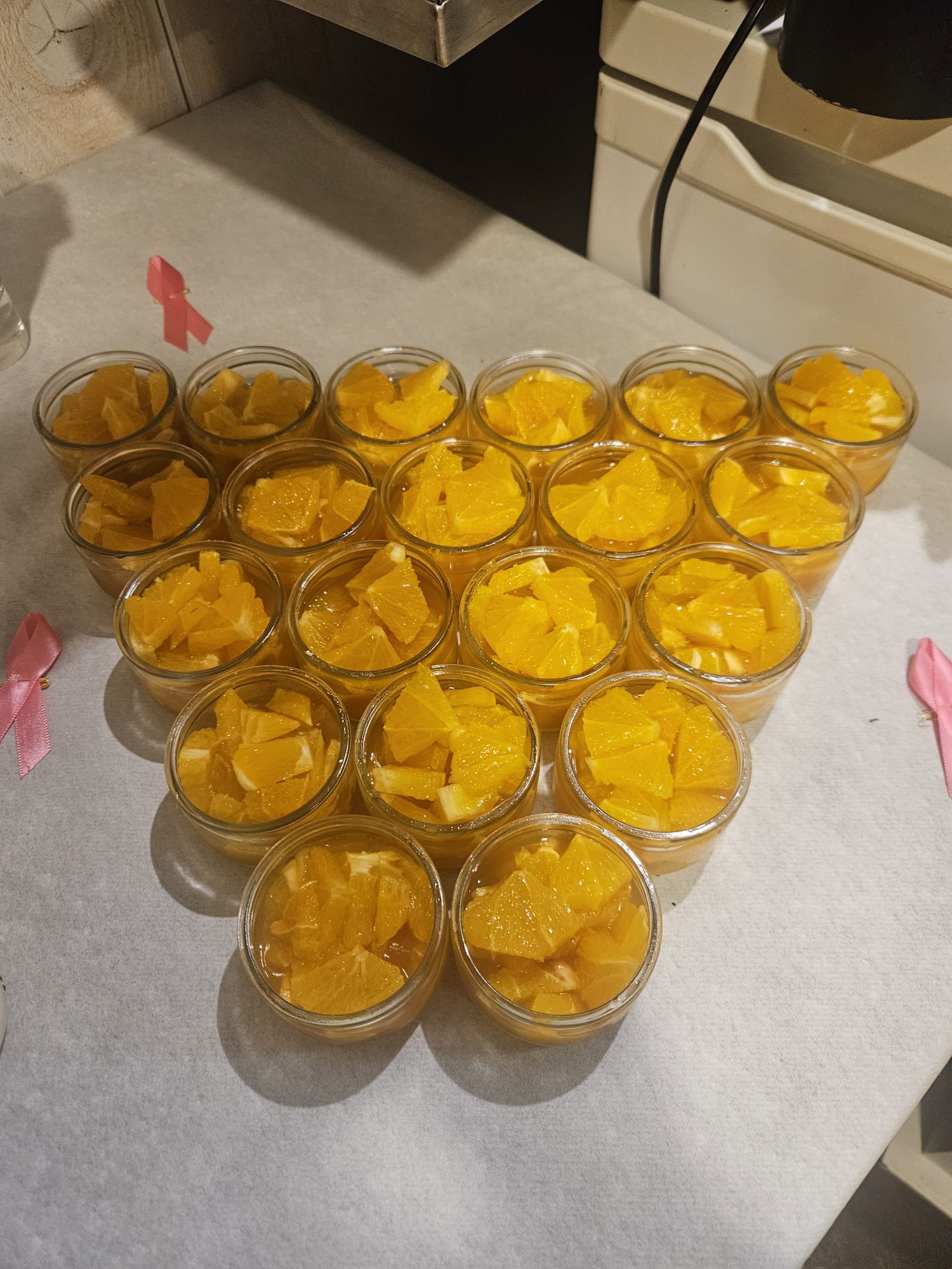 Verrines à l'orange