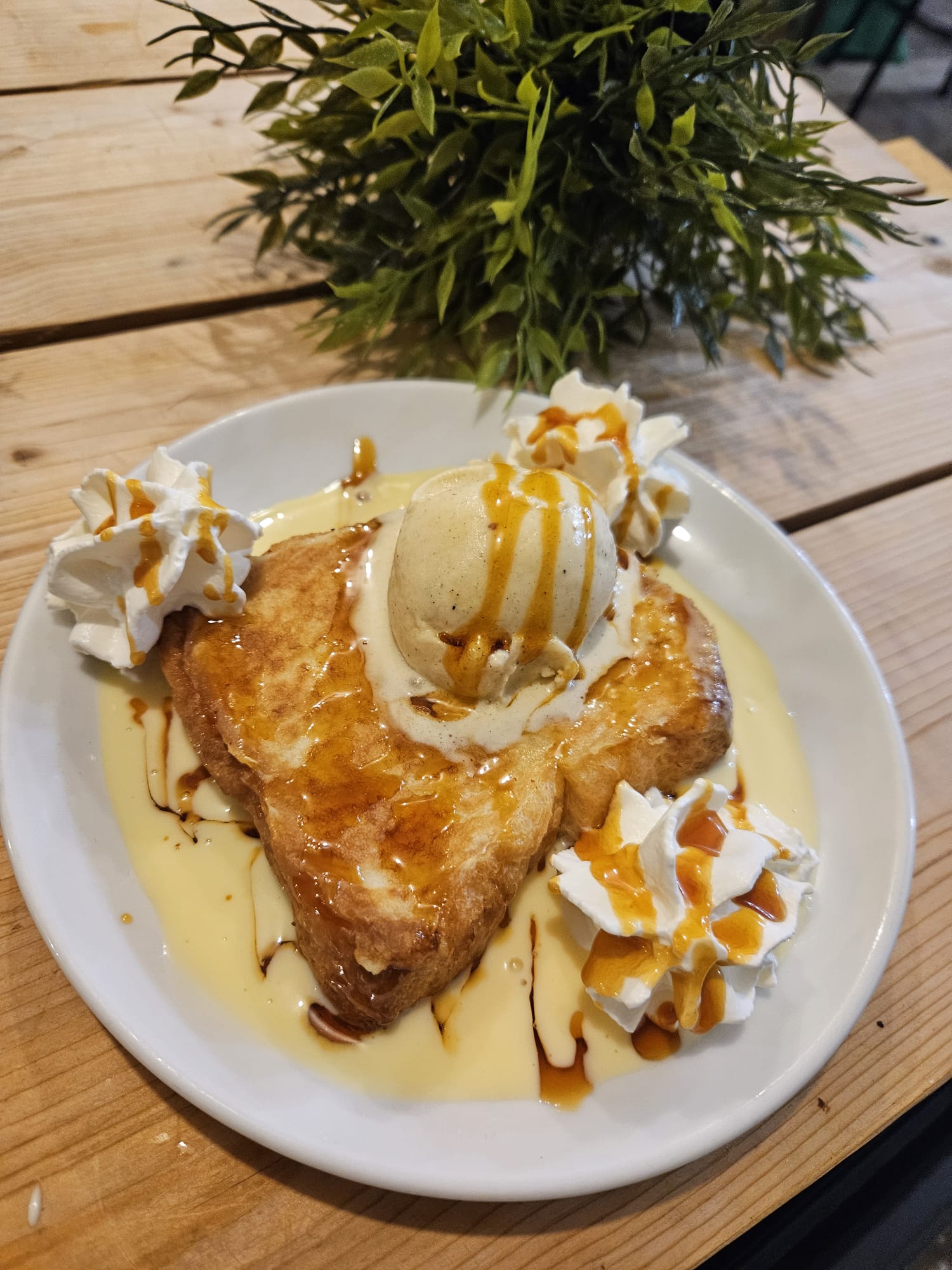 Pain perdu caramel glace